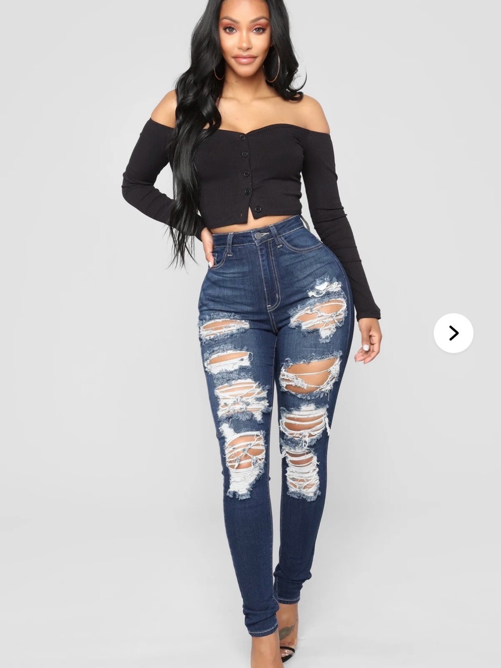 NWT FashionNova On The Level High Rise Distressed Jeans Size 5 (27)